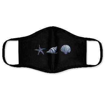 Discover Cute Sea Creatures starfish Ocean Watercolor Face Masks
