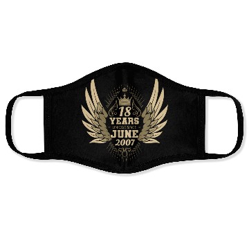 Discover Unique angel with wings 18th birthday celebration Face Masks