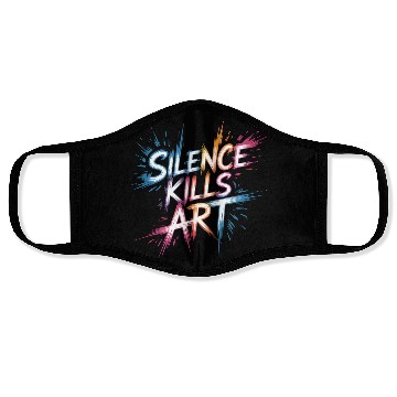 Discover Silence Kills Art – Bold Typography Design Face Masks