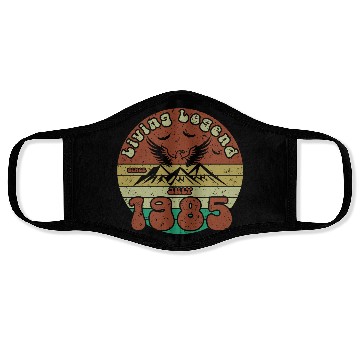 Discover 40th birthday Living Legend since VIN 07/1985 Face Masks