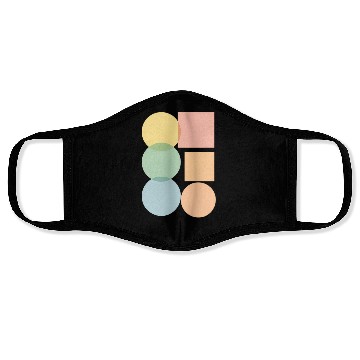 Discover Color circle triangel square sizes Face Masks