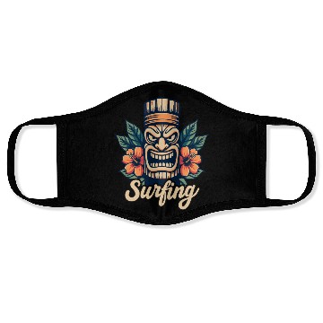 Discover Tiki Surfing Vibes - Hawaii Feeling Pure Face Masks