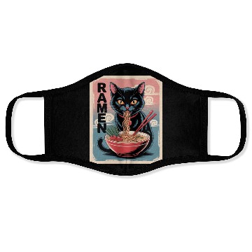 Discover Ramen Cat Japanese Style Face Masks