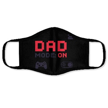 Discover Dad Mode On Retro Gamer Dad Pixel Art Design Face Masks
