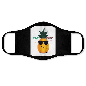 Discover “Stay Sharp” (Pineapple with Sunglasses) Face Masks