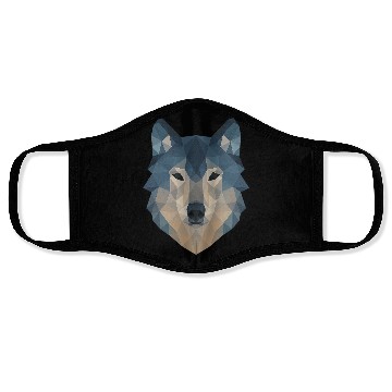 Discover Geometric Wolf Face – Bold Abstract Wild Animal Ar Face Masks