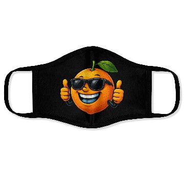 Discover Cool sweet orange cartoon summer fruit Face Masks