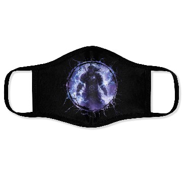 Discover Thunder Warrior With Lightning Magic Fantasy Style Face Masks