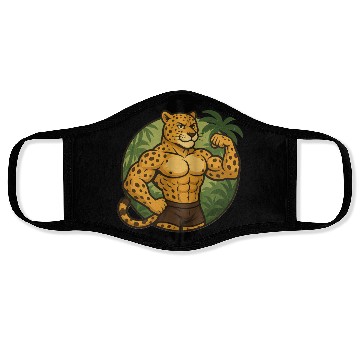 Discover Muscular Jungle Leopard Face Masks