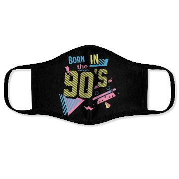 Discover Born In The 90s Retro Nostalgia 90s Design Face Masks