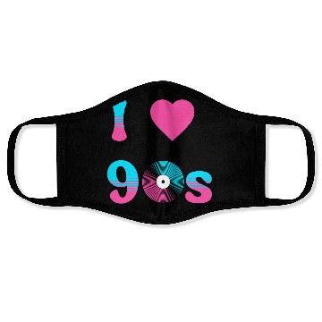 Discover I Love The 90s Retro Nostalgia Face Masks