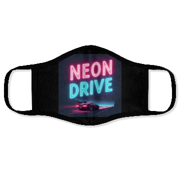 Discover Neon Drive - Retro Synthwave Design Face Masks
