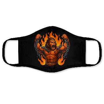 Discover Chain-Breaking Warrior – Symbol of Strength Face Masks