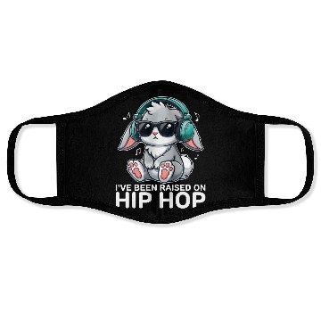 Discover I've Been Raised on Hip Hop Bunny Funny Cute Face Masks