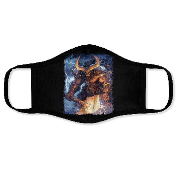 Discover Storm Warrior with Axe and Primal Fury Face Masks