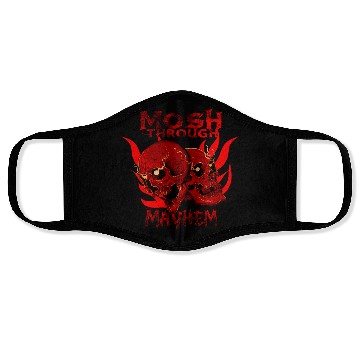 Discover Mosh Through Mayhem Skull Design Face Masks