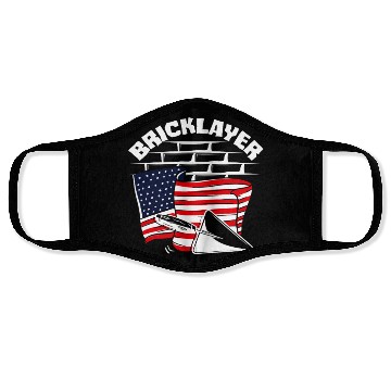 Discover Bricklayer American Pride Flag Design Face Masks