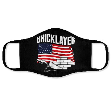 Discover Bricklayer American Pride Craftsmanship Tribute Face Masks