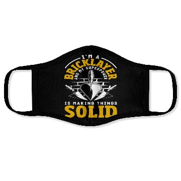 Discover Bricklayer Superpower Making Things Solid Face Masks