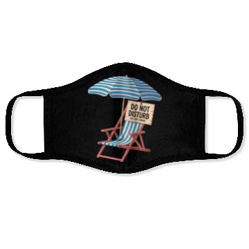 Discover Do Not Disturb Funny Beach Quote Face Masks