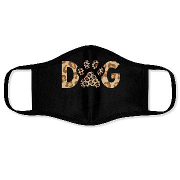 Discover Dog Lover Leopard Print Paw Face Masks