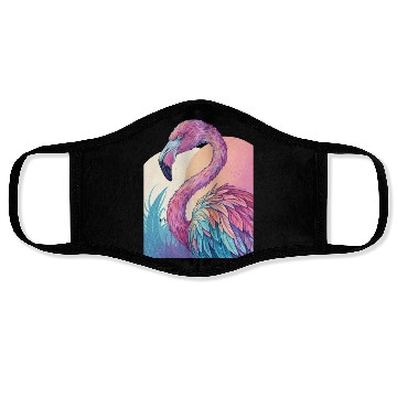 Discover Psychedelic Flamingo Face Masks