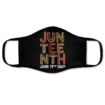 Discover Pride Black History June 1865 Juneteenth Face Masks