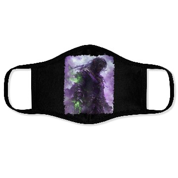 Discover Shadow Elf with Purple Aura and Magic Power Face Masks