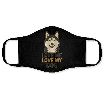 Discover Love Me, Love My Dog – Cute Husky Dog Face Masks