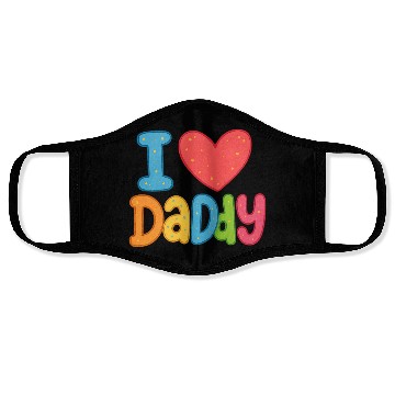 Discover Father's Day gift (I love daddy) Face Masks