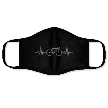 Discover Bike Heartbeat Line Face Masks