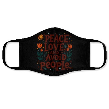 Discover Retro Aesthetic Face Masks - Peace, Love, and Avoid