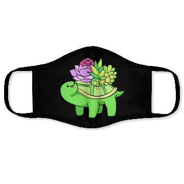 Discover Succulent Plant Lover Turtle Face Masks