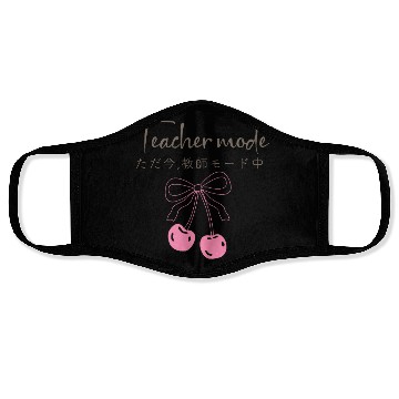 Discover Teacher Mode Coquette Cherry Face Masks