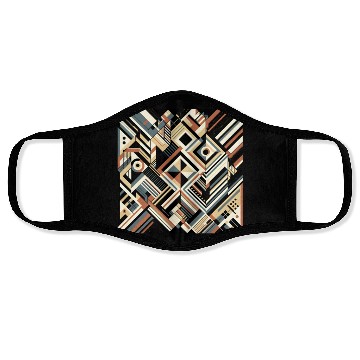 Discover Earthy Geometric Pattern Face Masks