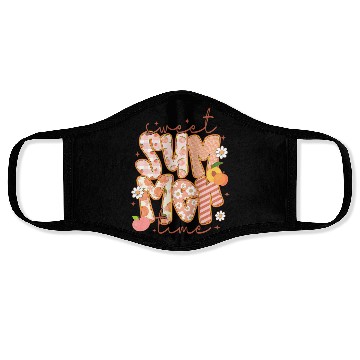 Discover Sweet Summer Time Preppy Peach Face Masks