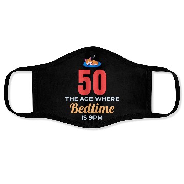 Discover 50th Birthday Bedtime 9PM Corgi Funny Face Masks