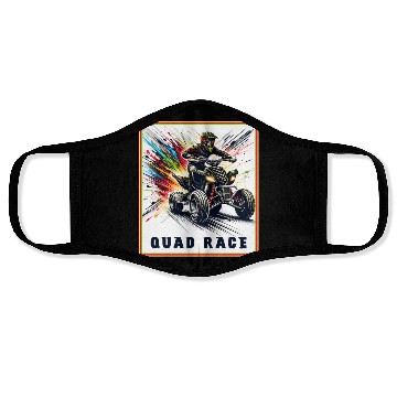 Discover Quad Race - Speed Explosion Face Masks
