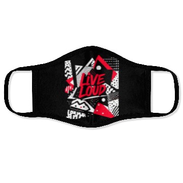 Discover Live Loud Bold Typography Face Masks