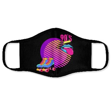 Discover Retro Rollin' Vibes Face Masks