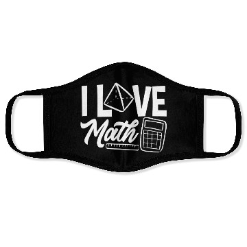Discover Math Teacher I Love Math Geometric Vibes Face Masks