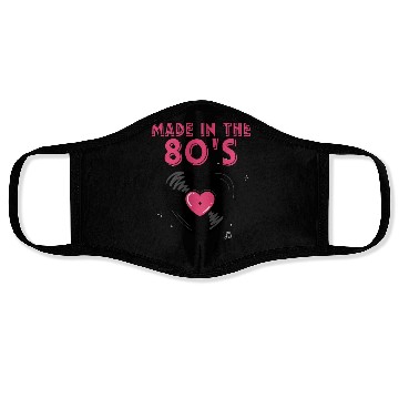 Discover 80s Retro Heart Vinyl Face Masks
