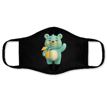 Discover A bear cub with a cocktail Face Masks