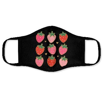 Discover Strawberry Coquette Summer Vacation Face Masks