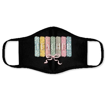 Discover Coquette Teacher Teacher Wildflower Face Masks