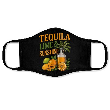 Discover Summer Vacation Tequila Lime Sunshine Face Masks