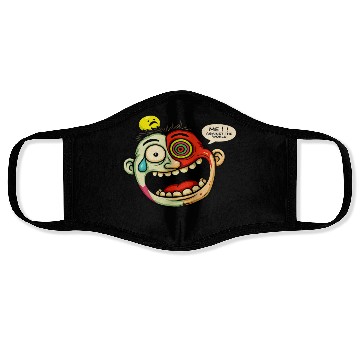 Discover Crazy Cartoon Face with Multicolor Eye – Funny Face Masks