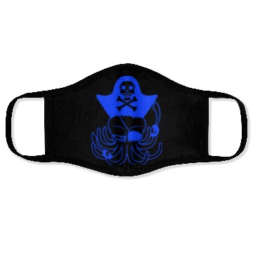 Discover Octopus pirate crew captain sailor buccaneer sail Face Masks