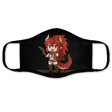 Discover Texas' Own Dragon, Zentreya Chibi Sticker Design Face Masks