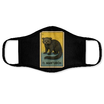 Discover EL MANTURÓN - THE BEARCAT - LA LOTERÍA Face Masks